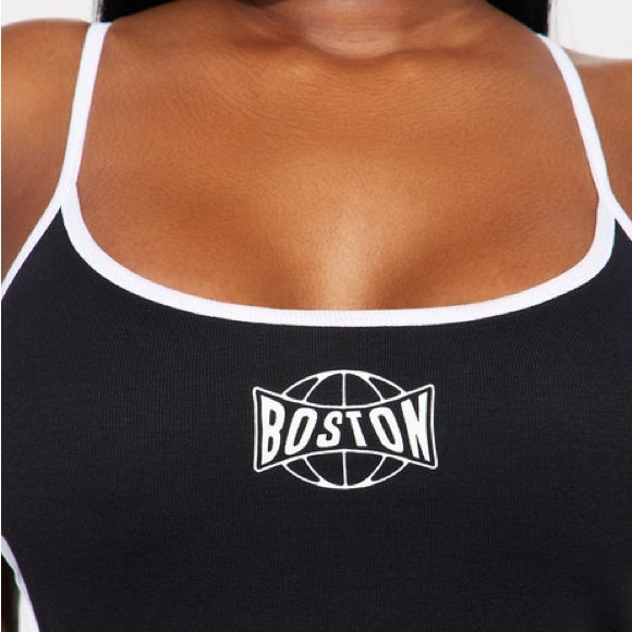 ~Boston Bound Chic Mini Dress - Black w/ White Trim~ - Picture 7 of 9